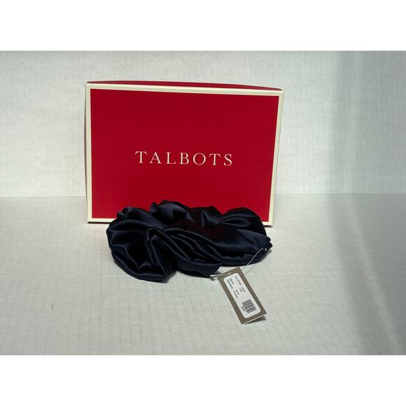 HAVEN WELL WITHIN WOMENS WASHABLE SILK HAIR SCRUNCHIE NAVY MSRP $20.00 ponytail - Picture 10 of 16